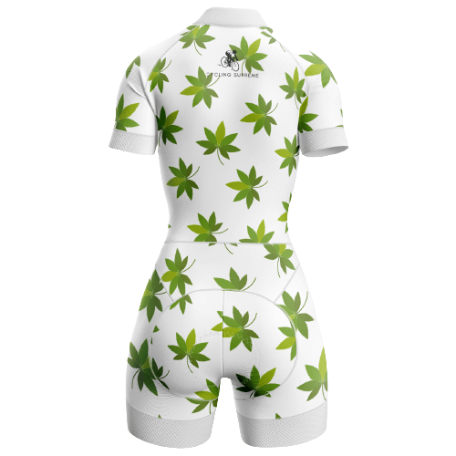 Marijuana leaf themed women's triathlon suit. | Cycling Supreme