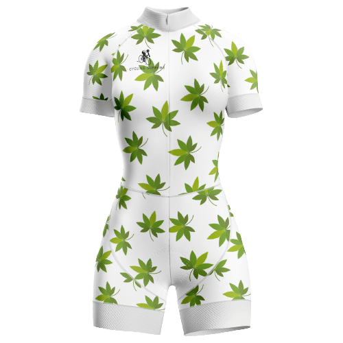 Marijuana leaf themed women's triathlon suit. | Cycling Supreme