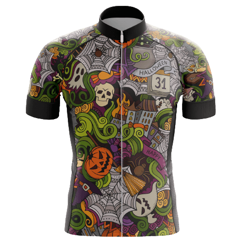 Halloween Spooky men's cycling jersey, eerie and fun| Cycling Supreme