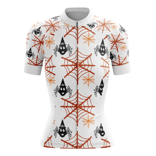 Women's cycling jersey with webs and spiders design. | Cycling Supreme