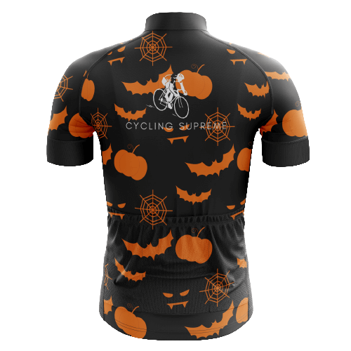 Pumpkin & Bats men's cycling jersey, Halloween special | Cycling Supreme