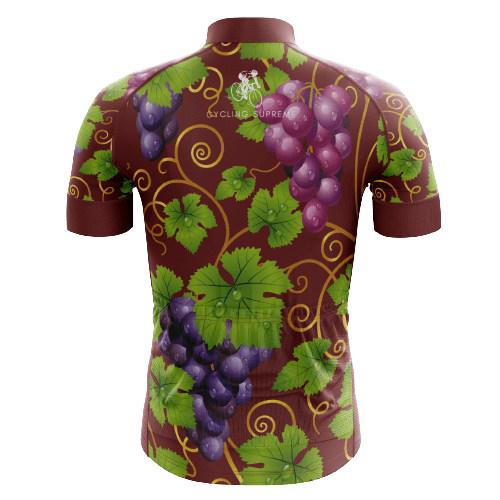 Grapes men's cycling jersey, vineyard theme | Cycling Supreme