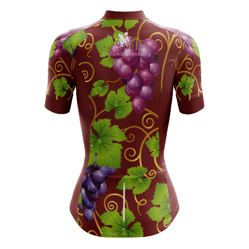 Women's cycling jersey with grape graphics. | Cycling Supreme