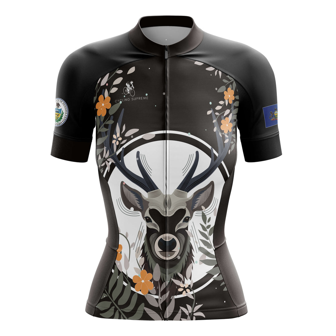 Women's cycling jersey featuring Pennsylvania theme. | Cycling Supreme