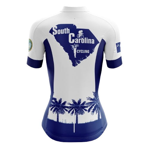 Women's South Carolina cycling jersey featuring a design inspired by South Carolina and breathable fabric for a comfortable, stylish ride. | Cycling Supreme