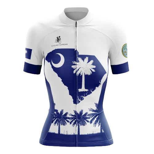 Women's South Carolina cycling jersey featuring a design inspired by South Carolina and breathable fabric for a comfortable, stylish ride. | Cycling Supreme