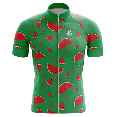 Men's Watermelon cycling kit with a bold watermelon graphic and breathable material for a refreshing cycling experience | Cycling Supreme