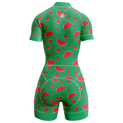 Watermelon-themed women's triathlon suit. | Cycling Supreme