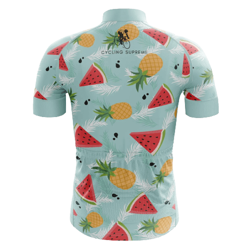 Watermelon/Pineapple men's cycling jersey, tropical mix | Cycling Supreme