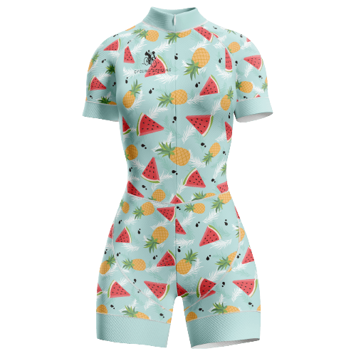 Watermelon and pineapple design women's triathlon suit. | Cycling Supreme