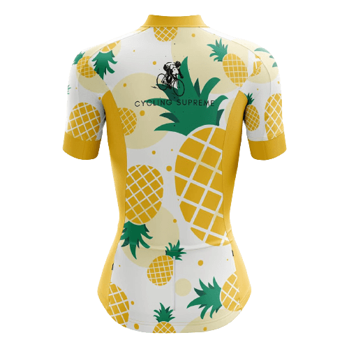 Women's cycling jersey with pineapple graphic. | Cycling Supreme