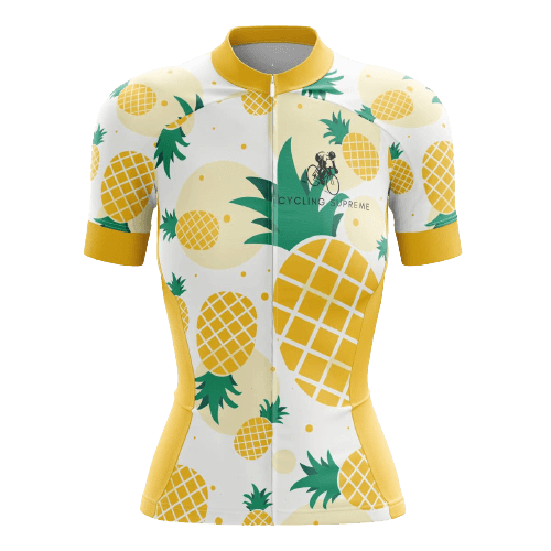 Women's cycling jersey with pineapple graphic. | Cycling Supreme