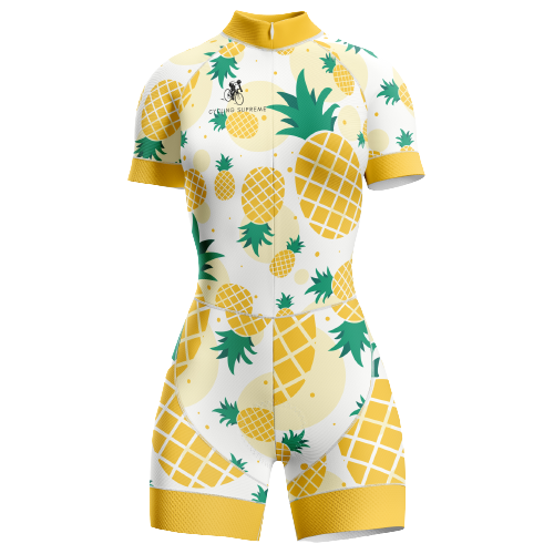 Pineapple-themed women's triathlon suit for tropical flair. | Cycling Supreme