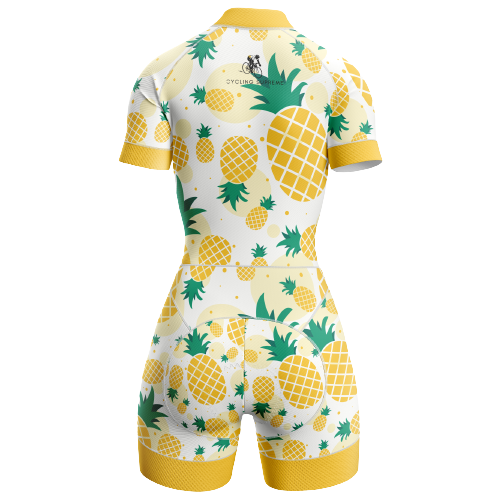 Pineapple-themed women's triathlon suit for tropical flair. | Cycling Supreme