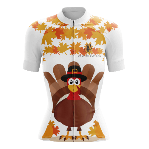 Women's cycling jersey celebrating Thanksgiving. | Cycling Supreme