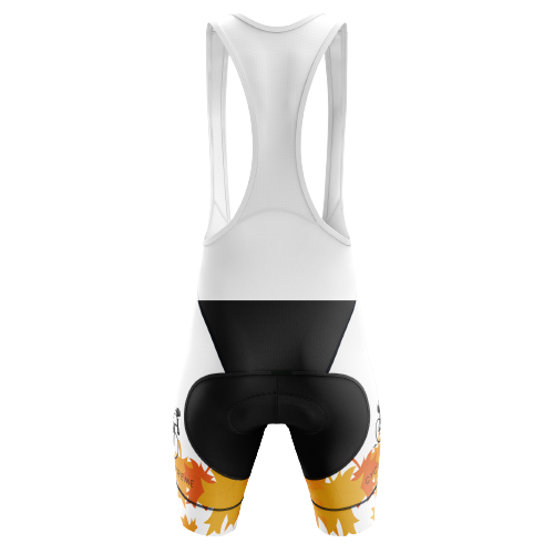Celebrate fall with these Thanksgiving-themed unisex bib shorts. | Cycling Supreme