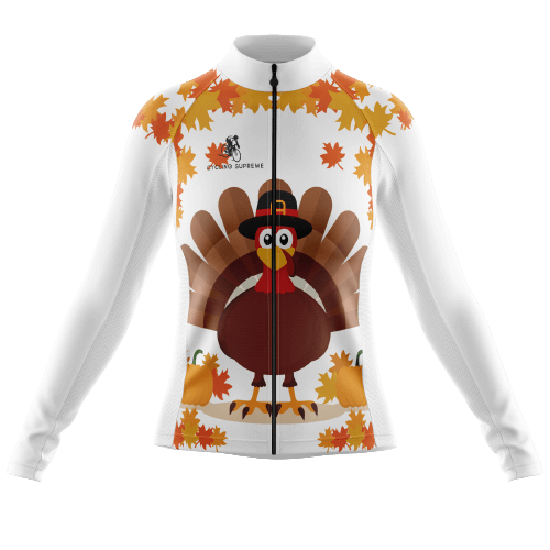 Cycling Jersey Long Sleeve Thanksgiving Womens