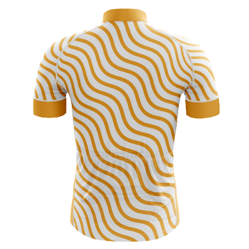 Thanksgiving Orange Wave men's cycling jersey, autumn colors | Cycling Supreme