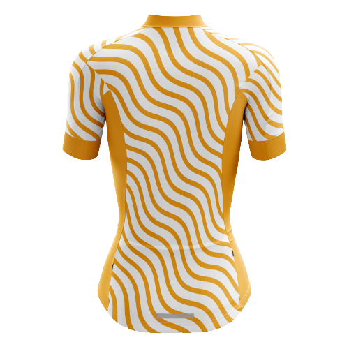Thanksgiving Orange Wave Women's Cycling Jersey | Cycling Supreme