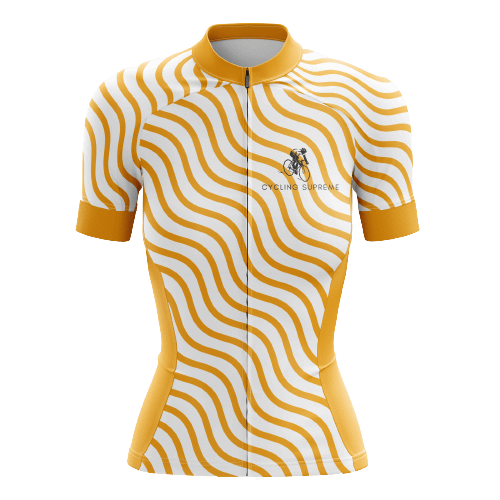 Thanksgiving Orange Wave Women's Cycling Jersey | Cycling Supreme