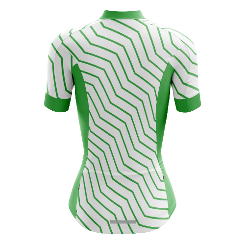 Women's cycling jersey with Thanksgiving green wave. | Cycling Supreme