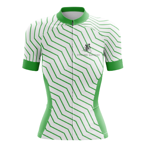 Women's cycling kit featuring a Thanksgiving Green Wave design for a seasonal ride | Cycling Supreme