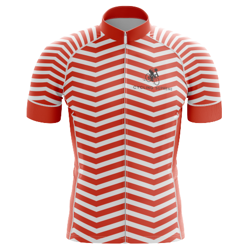 Men's Thanksgiving Red Wave cycling kit showcasing a festive red wave design and breathable fabric for comfort on every ride | Cycling Supreme