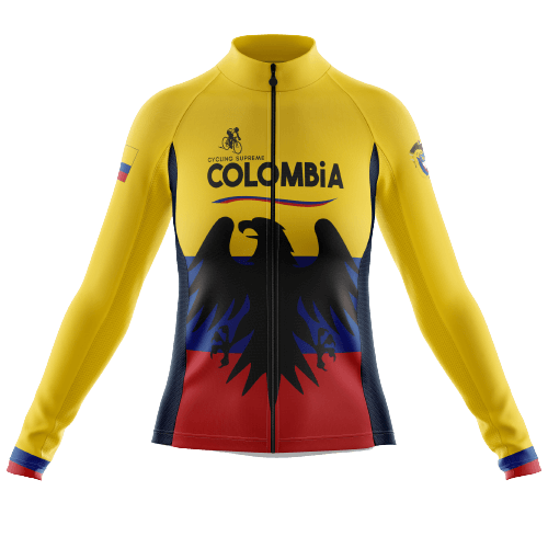 Long Sleeve Cycling Jersey Colombia Andean Condor Womens-Cycling Supreme