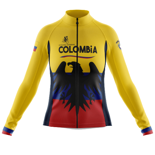 Cycling Jersey Long Sleeve Colombia Andean Condor Womens