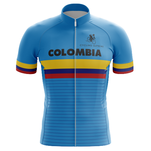 Cycling Jersey Colombia Flag Mens