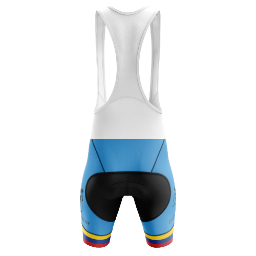 Blue unisex bib shorts perfect for cyclists from Colombia | Cycling Supreme