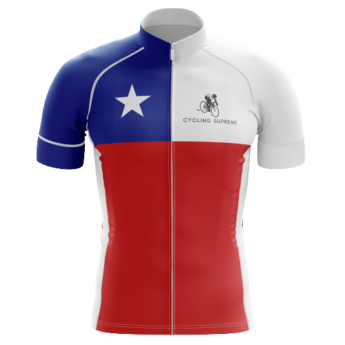 Cycling Jersey Chile Flag Mens