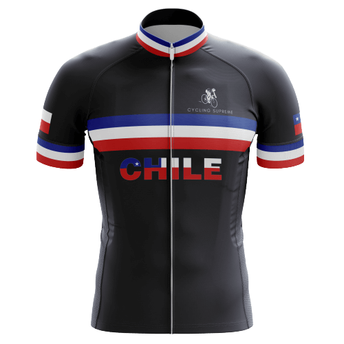 Cycling Jersey Chile Black Flag Mens