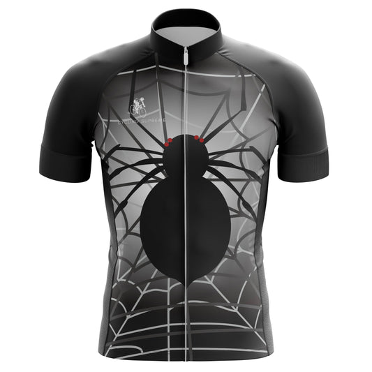 Cycling Jersey Black Spider Mens
