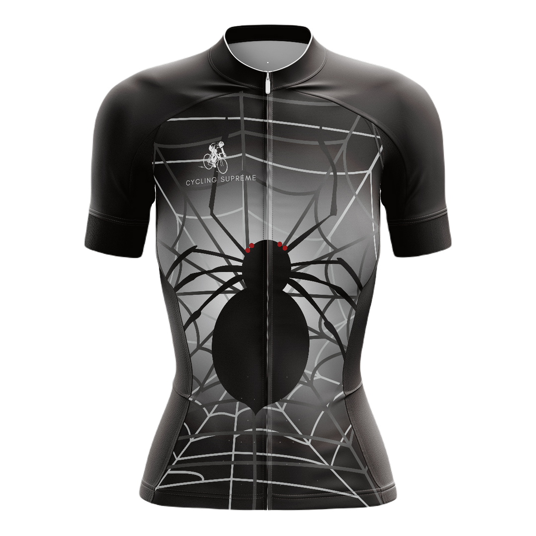 Black Spider Women's Cycling Jersey | Cycling Supreme