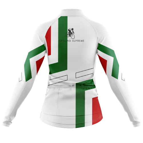 Long Sleeve Cycling Jersey Italy Flag Womens-Cycling Supreme