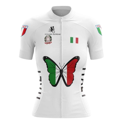 Women's cycling jersey featuring Italy and butterflies. | Cycling Supreme