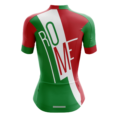 Women's cycling jersey with Rome-themed design. | Cycling Supreme