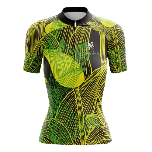 Women's cycling jersey with tulip flower design. | Cycling Supreme