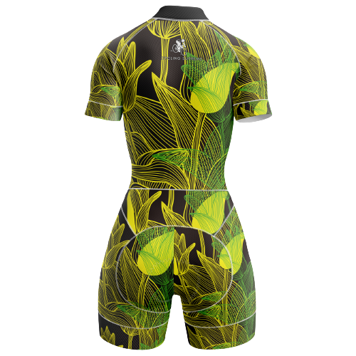 Floral tulip design women's triathlon suit for elegant style. | Cycling Supreme