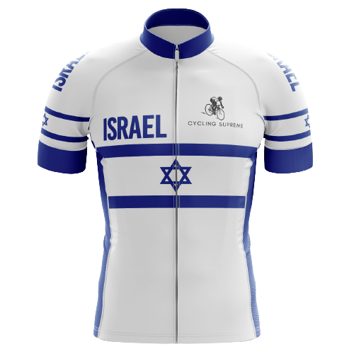 Men's Israel Flag Riders cycling kit showcasing the Israeli flag design with a riders theme and breathable material for comfort | Cycling Supreme