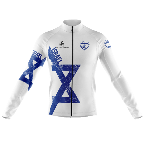 Men's long sleeve cycling jersey with Israel design. | Cycling Supreme