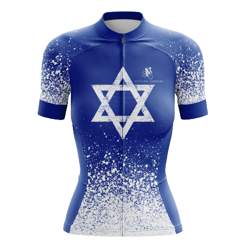 Women's cycling kit featuring an Israel Splash design for a fresh and dynamic style | Cycling Supreme