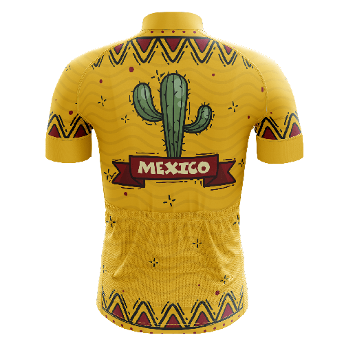 Mexico Cactus men's cycling jersey, vibrant Mexican theme | Cycling Supreme