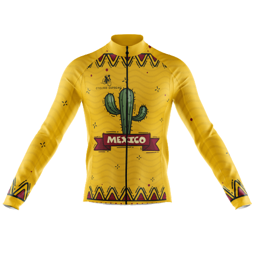 Cycling Jersey Long Sleeve Mexico Cactus Mens