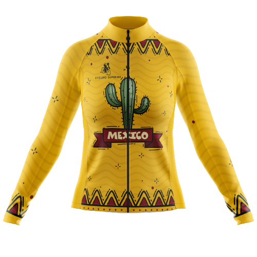 Long Sleeve Cycling Jersey Mexico Cactus Womens-Cycling Supreme