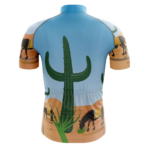 Mexican Desert men's cycling jersey, desert scenery | Cycling Supreme