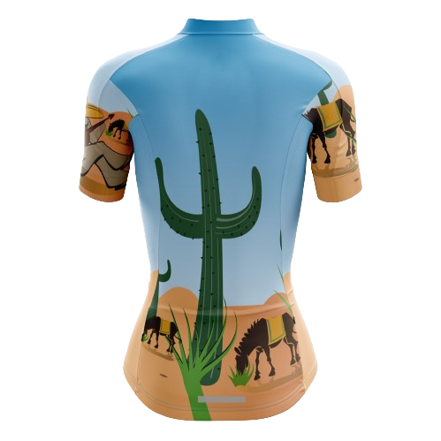 Women's cycling jersey featuring Mexican desert theme. | Cycling Supreme