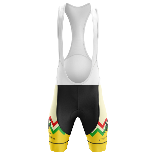 Unisex bib shorts with a Mexican sombrero design for a festive ride. | Cycling Supreme