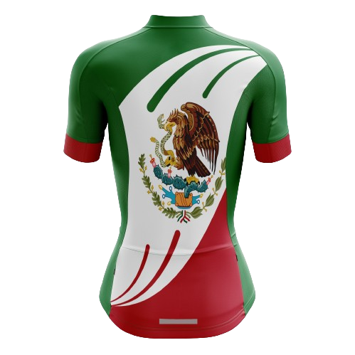 Women's cycling jersey featuring the Mexican flag. | Cycling Supreme